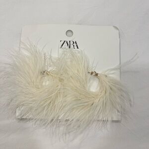 Zara feather earrings